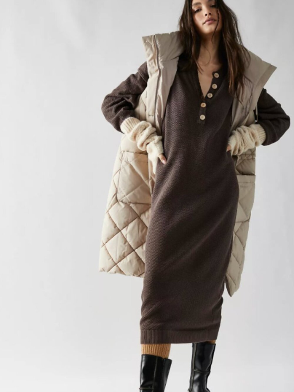Free People Beach Hailee Sweater Midi Dress